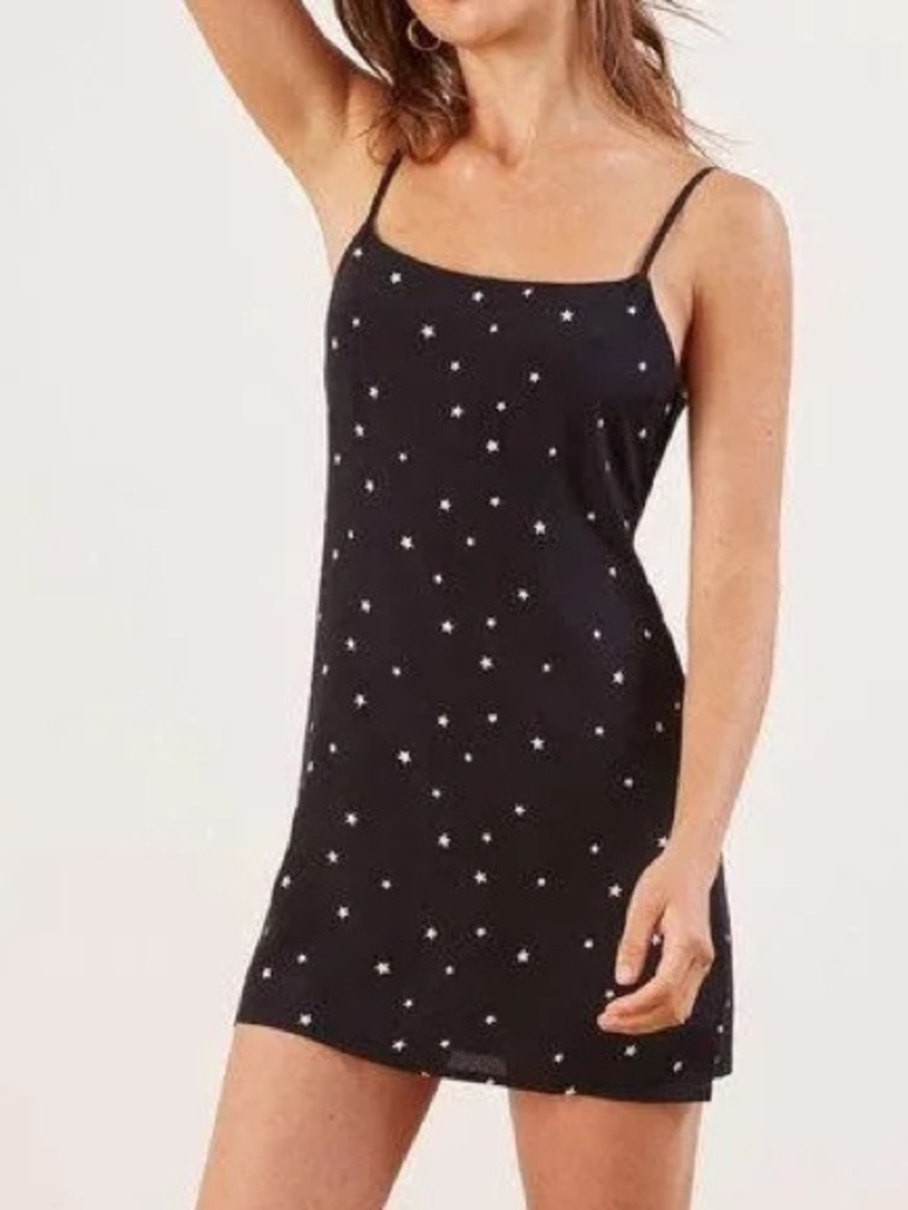 Reformation Lindsay‎ Satellite Star Print Mini Dress Navy Size 0 MSRP $198